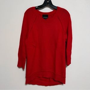 Red Cynthia Rowley Tunic Sweater